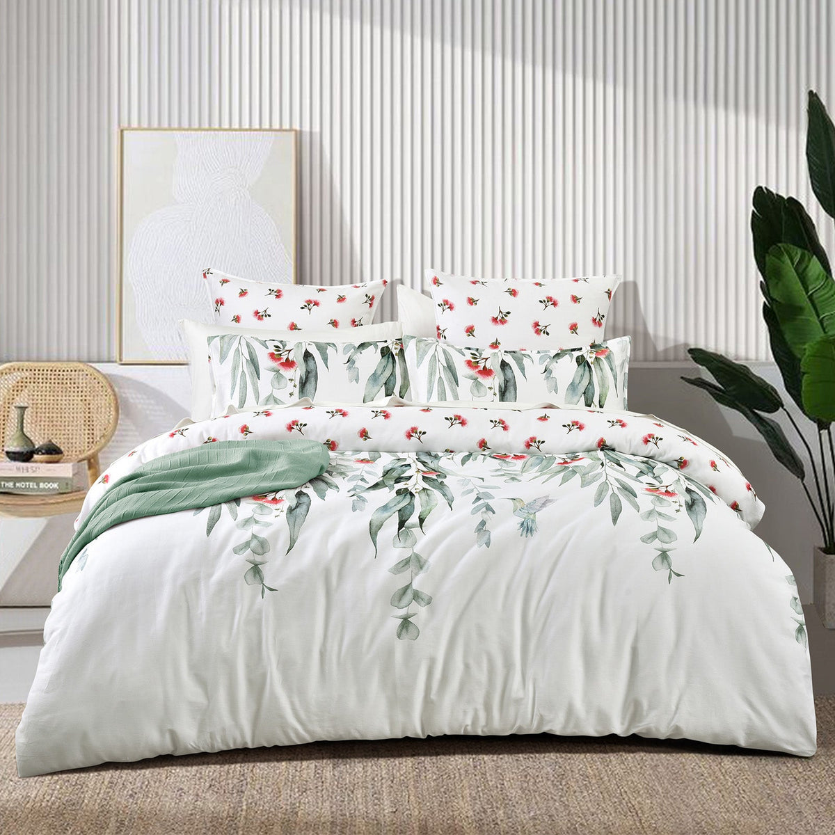 Renee Taylor Mallees 300TC Cotton Reversible Quilt Cover Set (OEKO-TEX Certified)