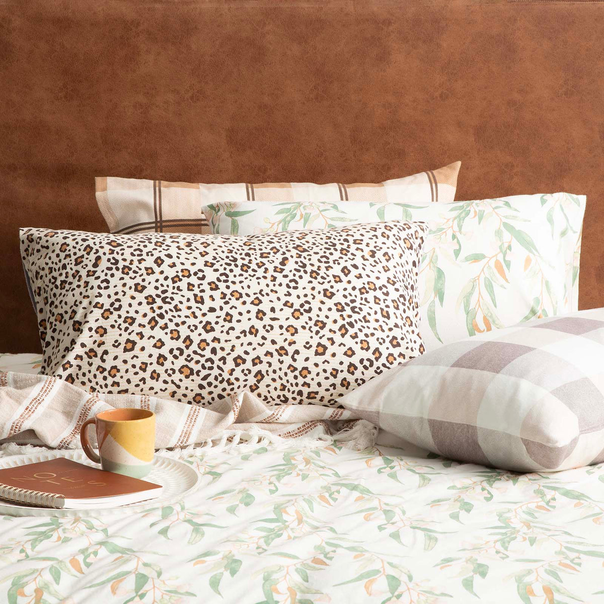 Park Avenue 175 GSM Egyptian Cotton Flannelette Quilt Cover Set - Twill Check