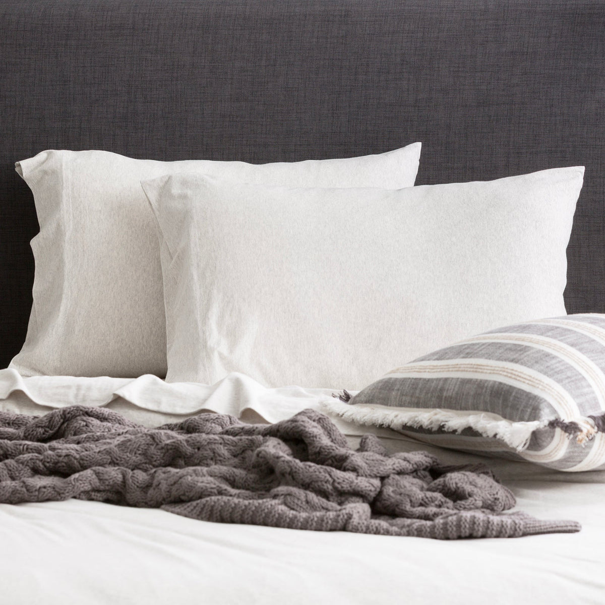 Renee Taylor Comfort T's Organic Cotton Jersey Bed Sheet Set - Ecru (OEKO-TEX Certified)