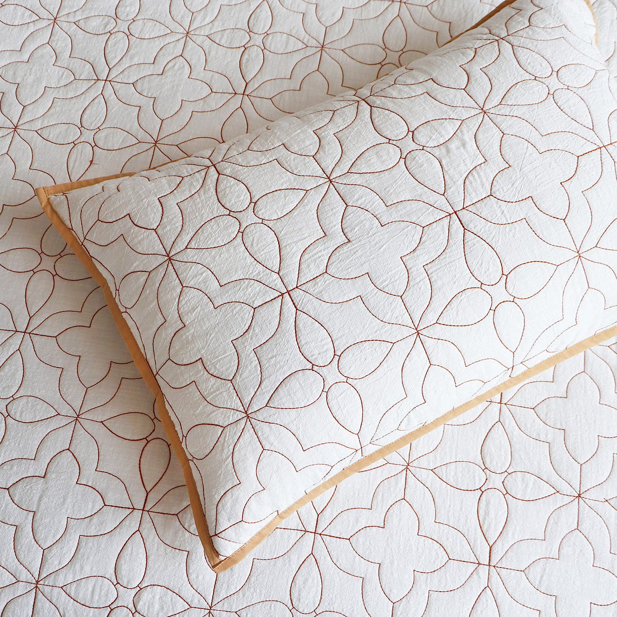 Renee Taylor Solaris Quilted Cotton Blend Quilt Cover Set (OEKO-TEX Certified)