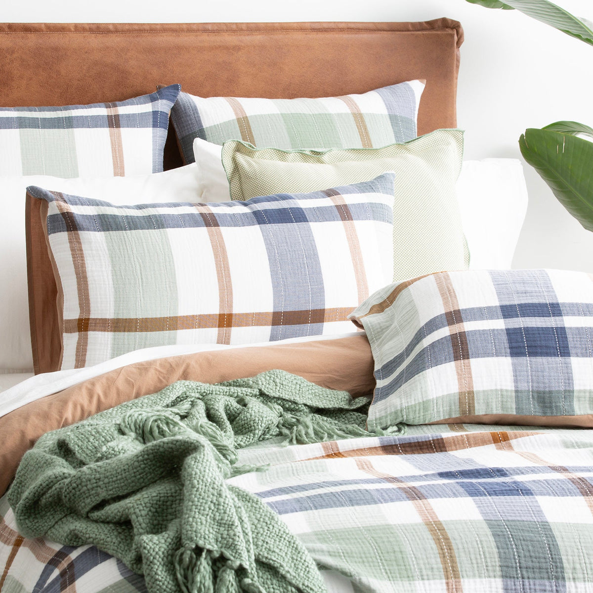 Renee Taylor Olivia Yarn Dyed Cotton Quilt Cover Set - Multi (OEKO-TEX Certified)