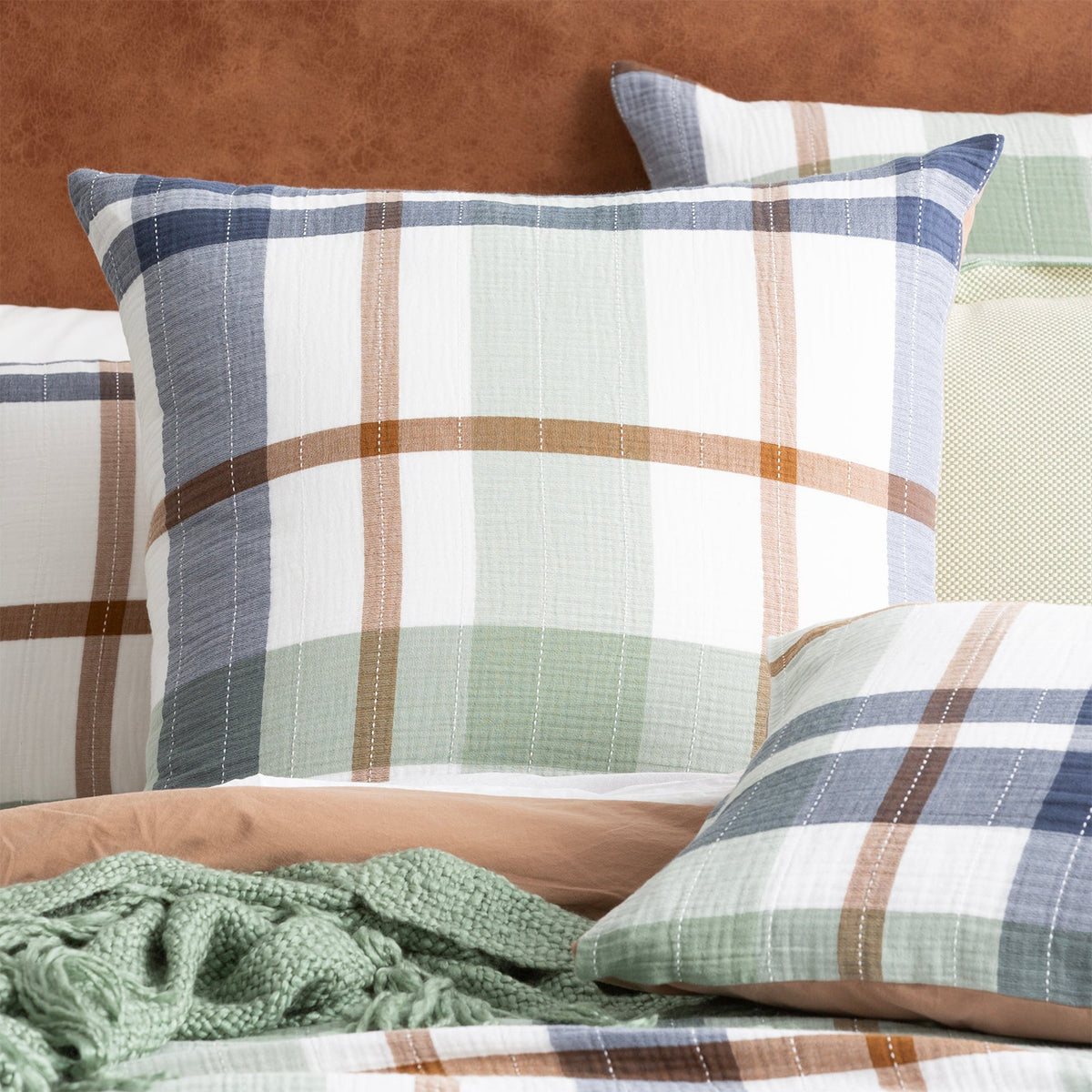 Renee Taylor Olivia Yarn Dyed Cotton Quilt Cover Set - Multi (OEKO-TEX Certified)