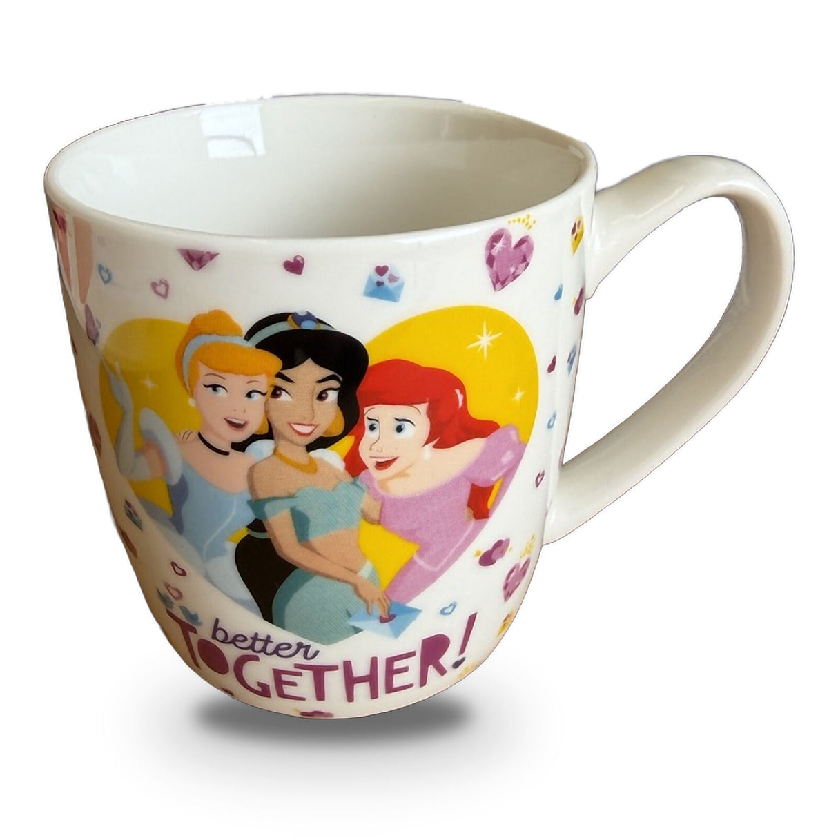 Set of 4 Disney Princess & Star Wars 500ml Ceramic Coffee Mug Tea Cup with Handle (Officially Licensed)