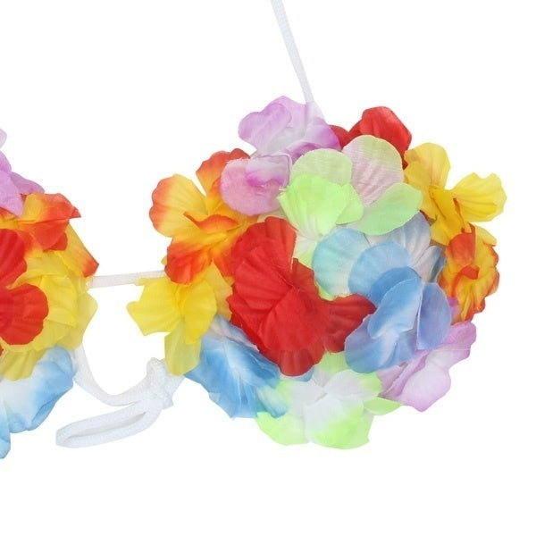 Flower Hawaiian Bra - Lei/Luau Bikini Top Hula (Fancy Dress Costume)