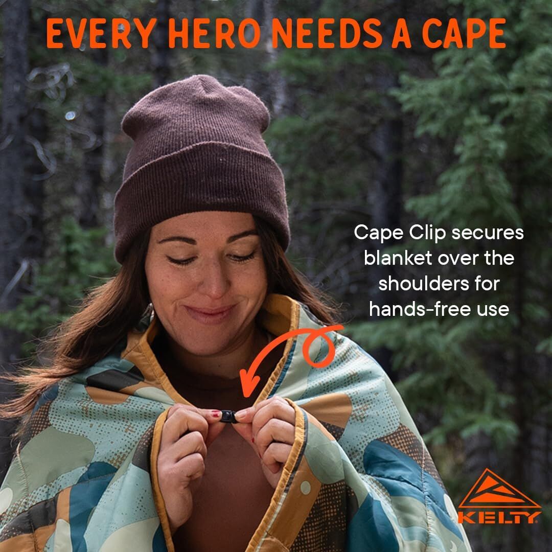 Kelty Bestie Blanket 1 Person Twin Large Lightweight Camping/Picnic Covering - Geo Natural