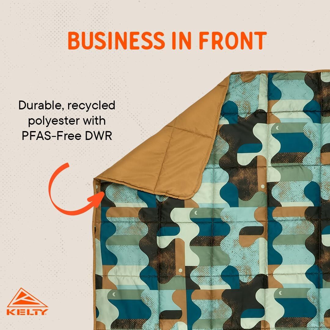 Kelty Bestie Blanket 1 Person Twin Large Lightweight Camping/Picnic Covering - Geo Natural