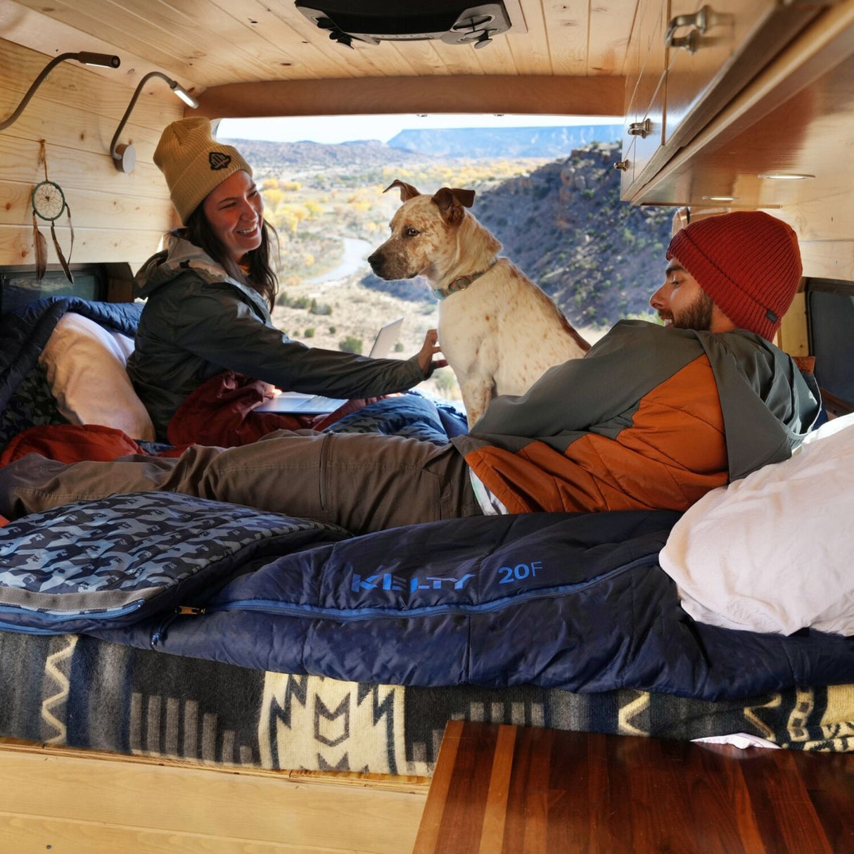 KELTY Tru.Comfort Doublewide 20 Deg 2 Person Sleeping Bag - Pageant Blue Hiker