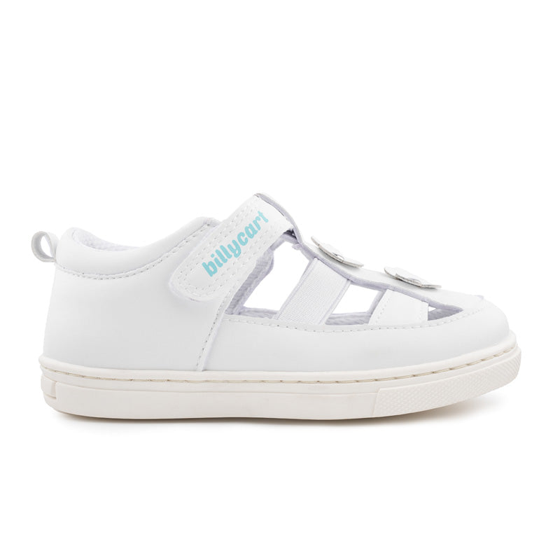 Billycart Layla Girls Wide-Fit Sandals - White (Toddler Shoes)