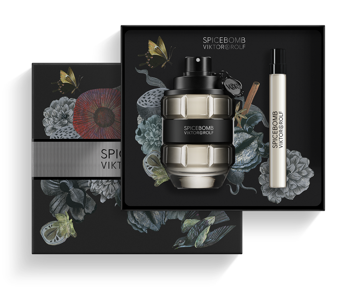Viktor & Rolf Spicebomb Eau De Toilette Gift Set 90ml +10ml Mens Fragrance