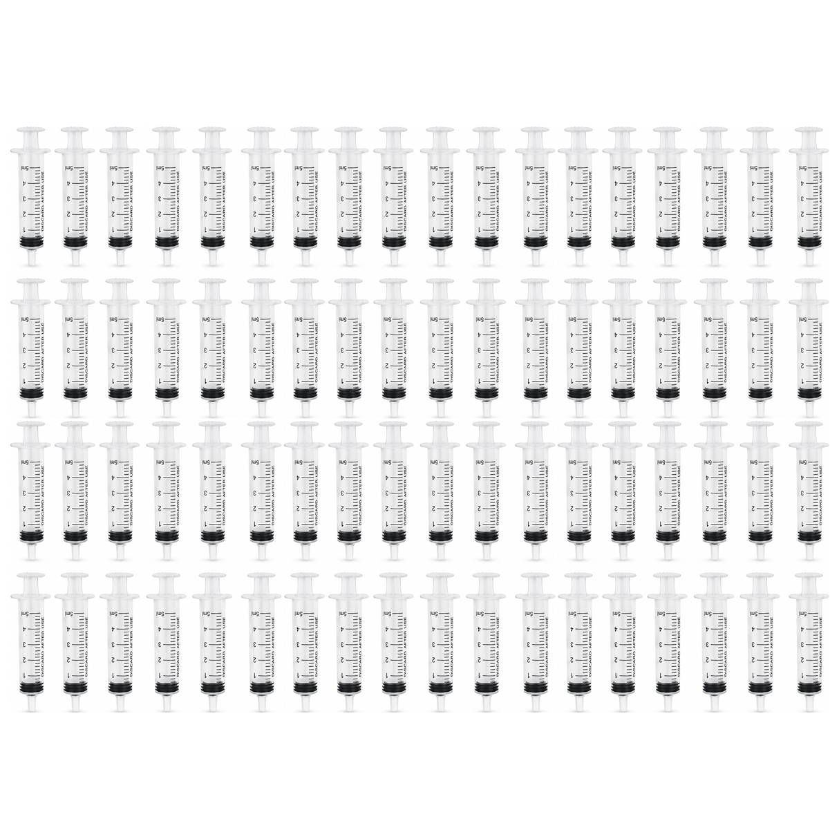 72x 5ml Dessert Syringes Pack Bulk Pack - Cocktail Shooter/Cake Decorating (Party Crafts)