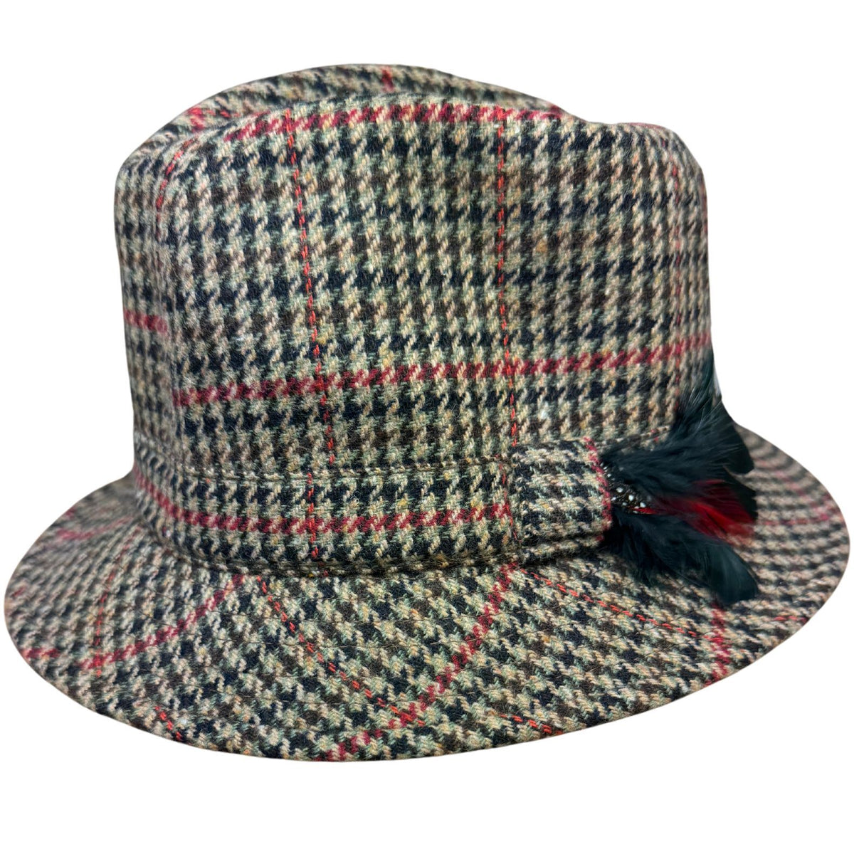 Failsworth Norfolk Mixed Fibre Drop Brim Hat - MADE IN UK - Red/Brown