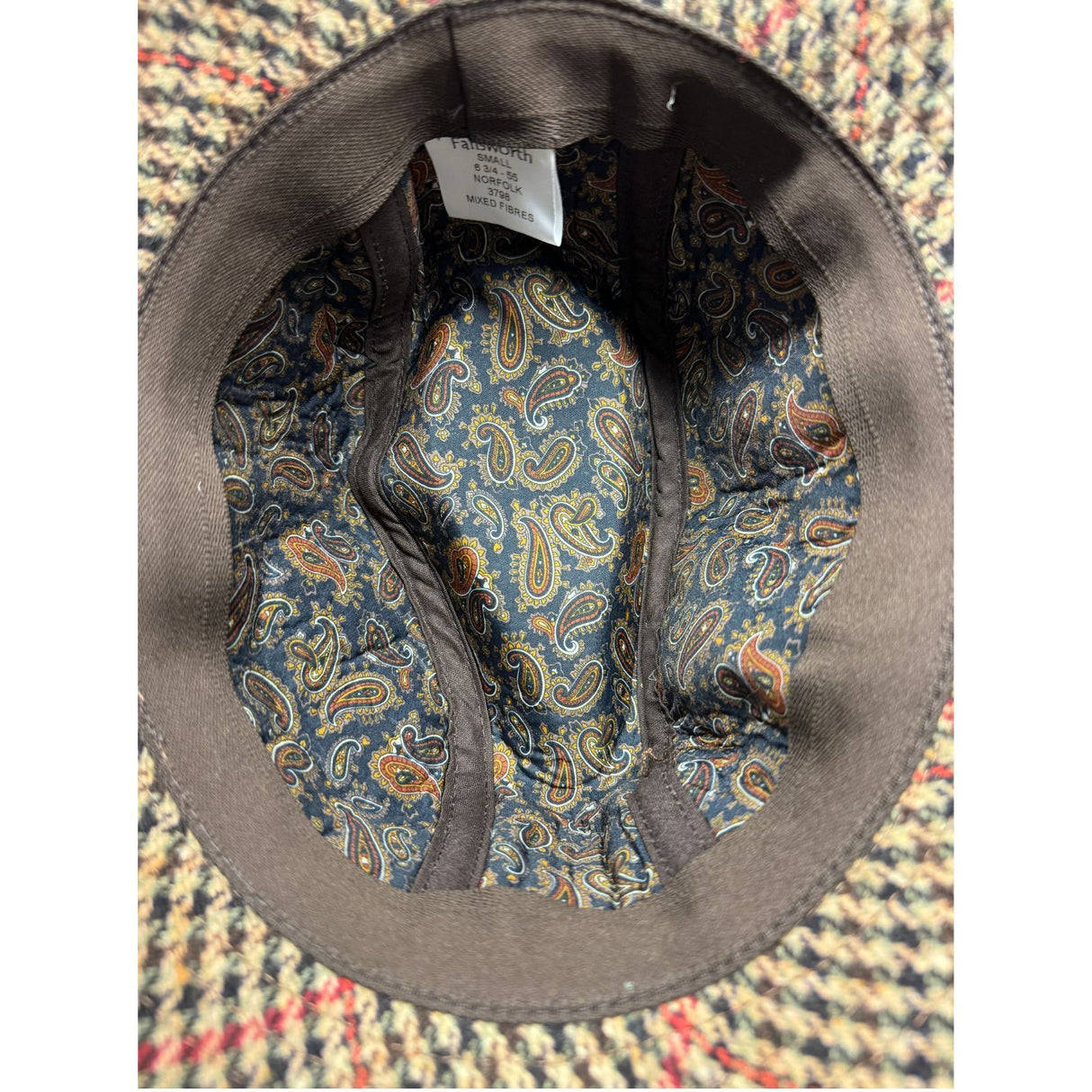 Failsworth Norfolk Mixed Fibre Drop Brim Hat - MADE IN UK - Red/Brown