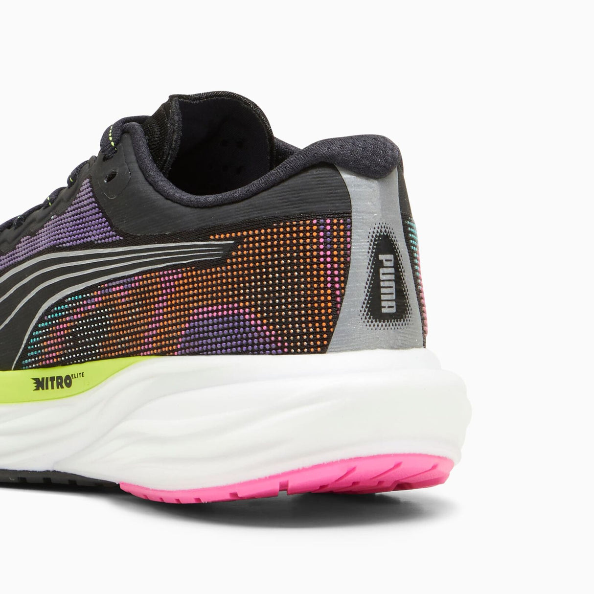 Puma Deviate Nitro 2 Womens Running Shoes in Black / Lime / Pink - Size US 8