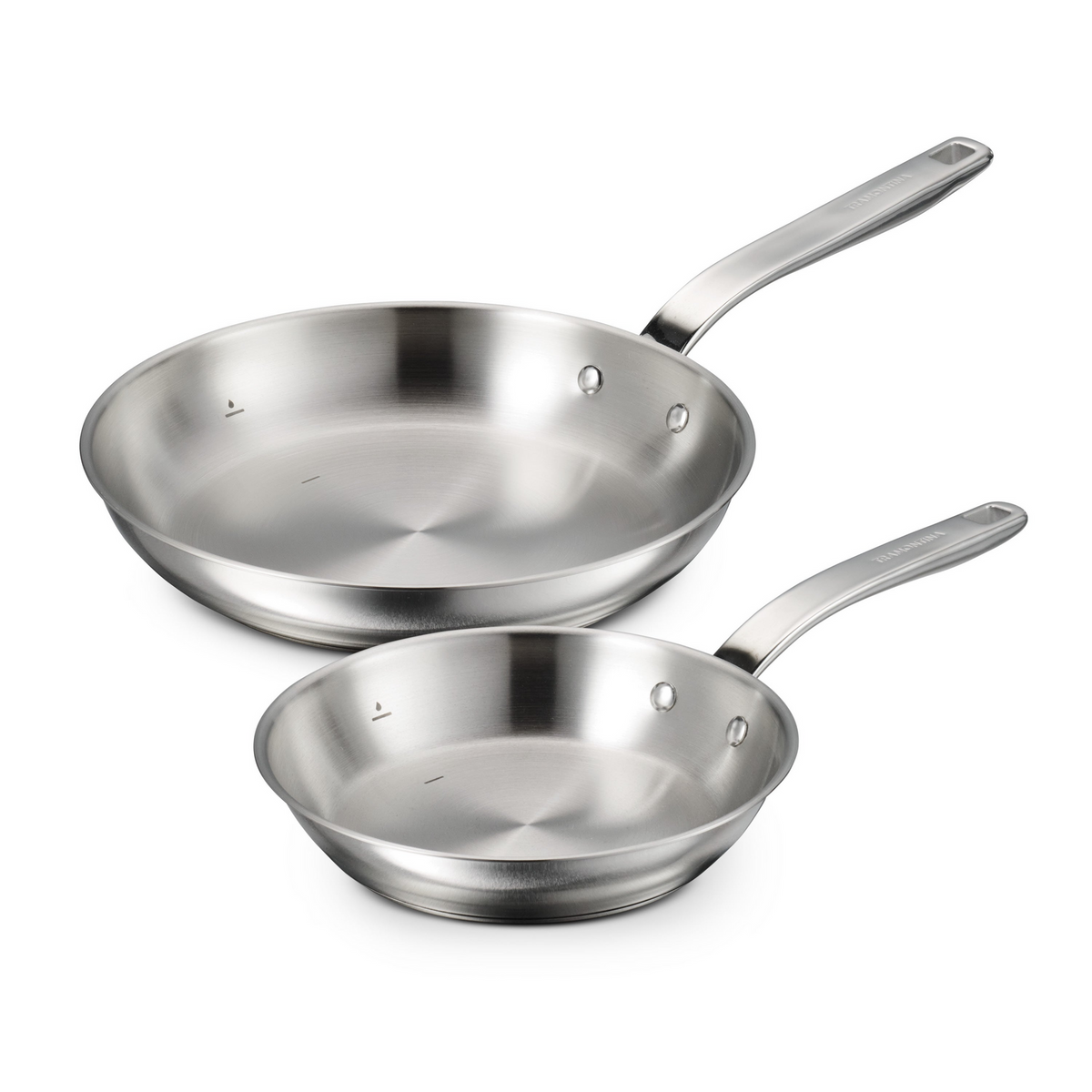 Tramontina 2pc Tempo Stainless Steel Frying Pan Set 20cm & 25cm