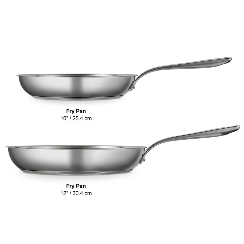 Tramontina 2pcs Tempo Stainless Steel Frying Pan Set 25cm & 30cm