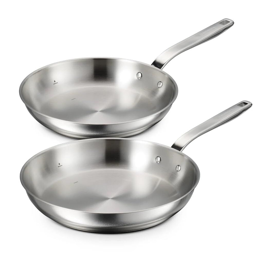 Tramontina 2pcs Tempo Stainless Steel Frying Pan Set 25cm & 30cm
