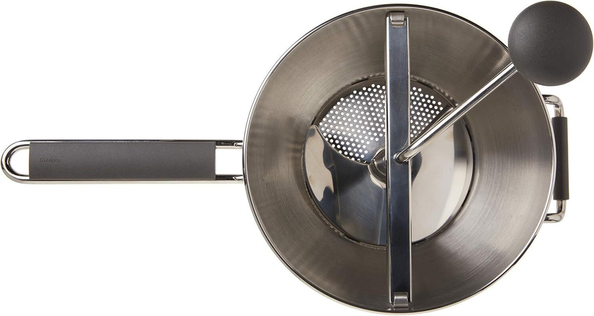 Cuisipro Deluxe Food Mill w/ 3 Discs Stainless Steel Silver Potato Ricer Food Chopper