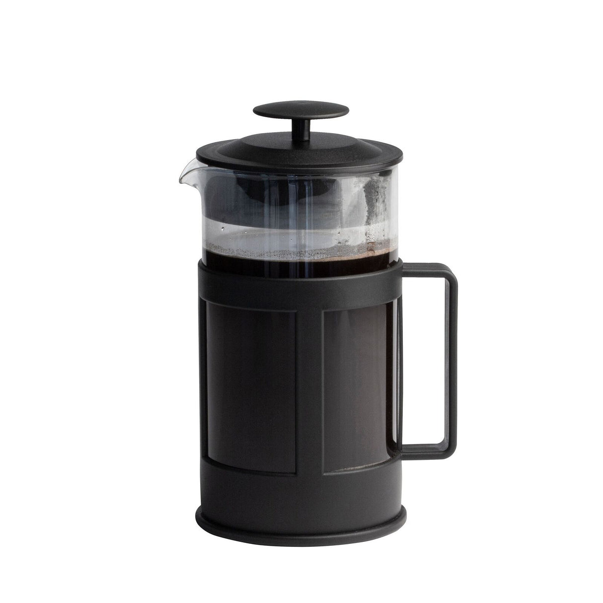 2x Euroline 1L Tea & Coffee Glass Plunger French Press (1000ml) - Black