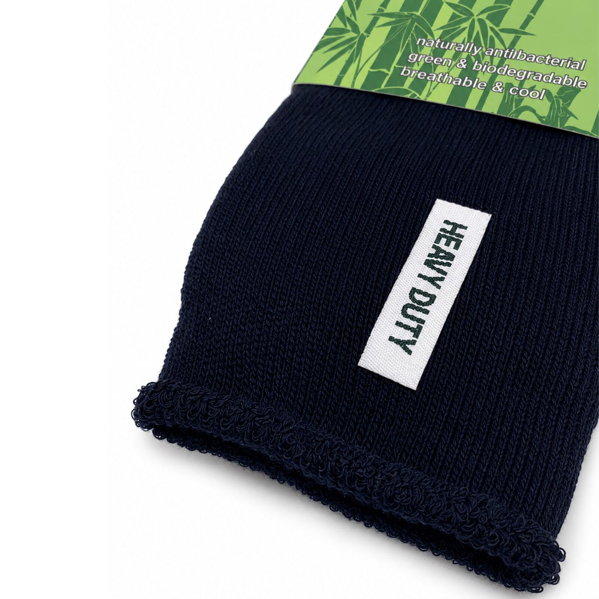 3 Pairs Premium Bamboo Works Socks - Navy Blue (Mens Heavy Duty Thick Socks w/ Cushion & Anti-Odour)