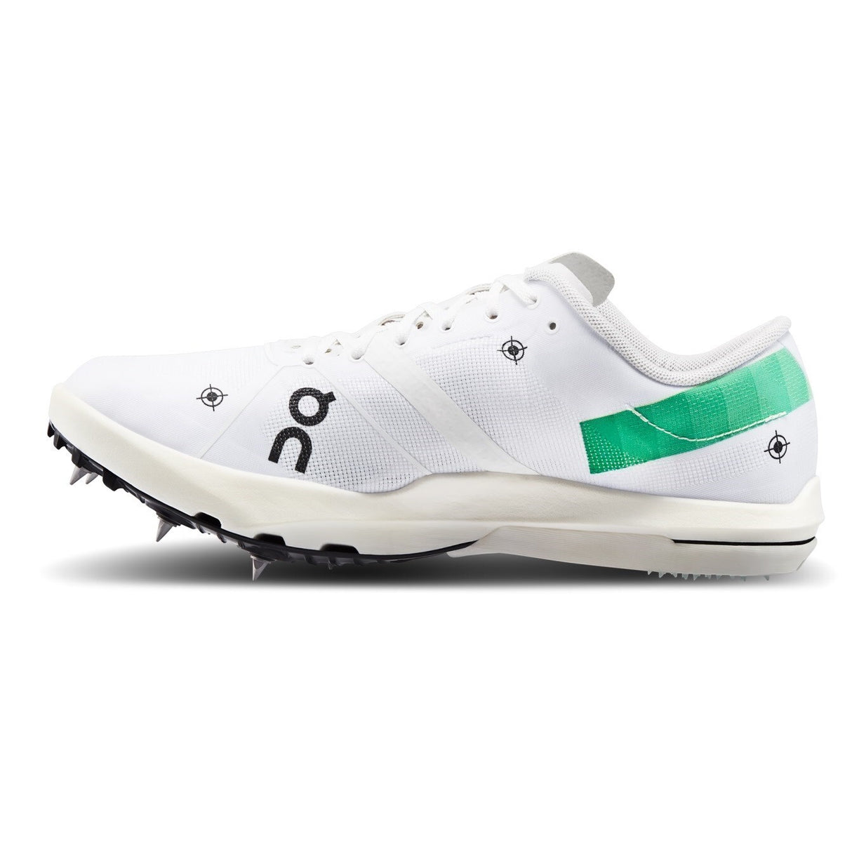 On Cloudspike 10000m Running Spikes Mens Sprinting Shoes in Undyed White/Mint