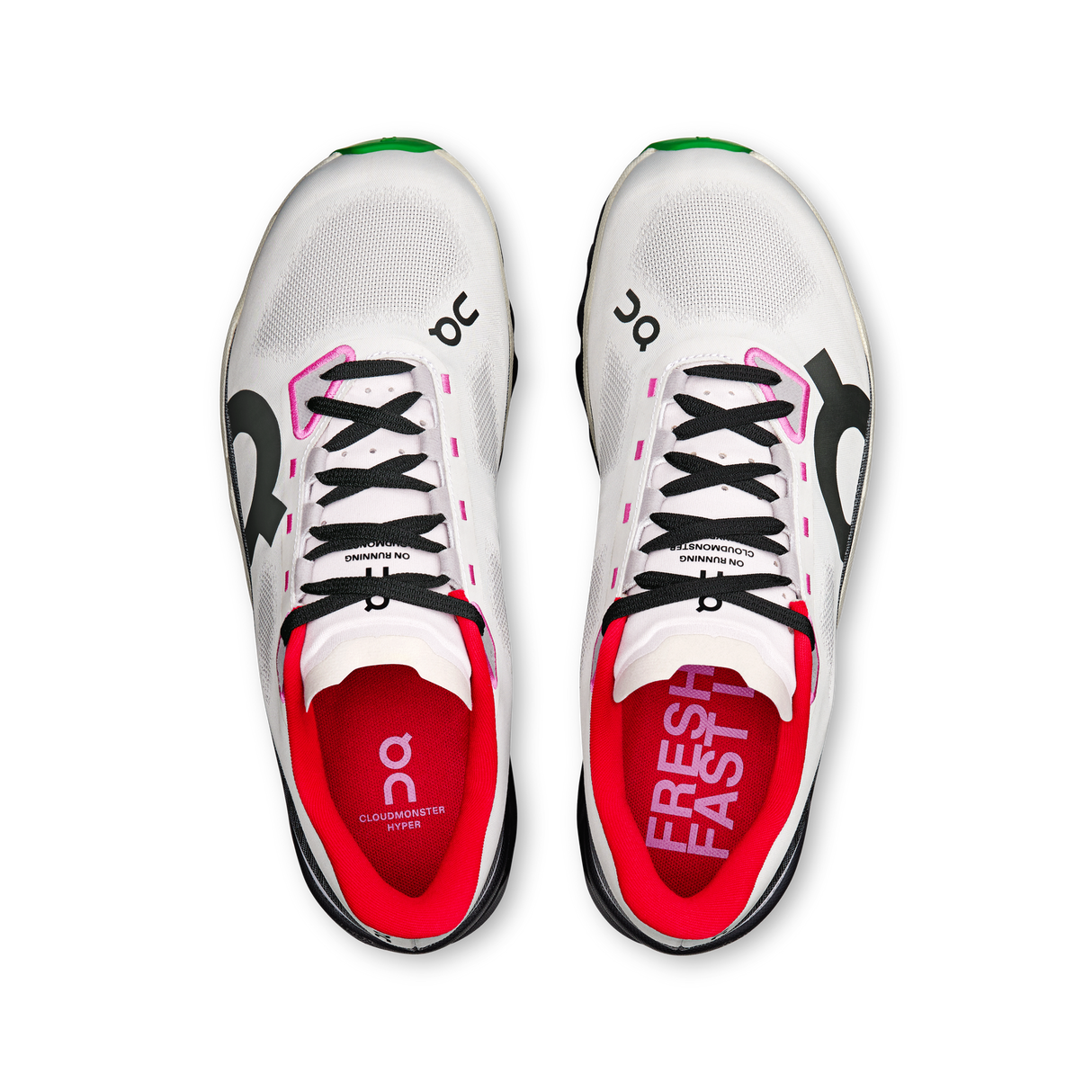 On Mens Cloudmonster Hyper Running Shoes Sneakers in Silver/Iron