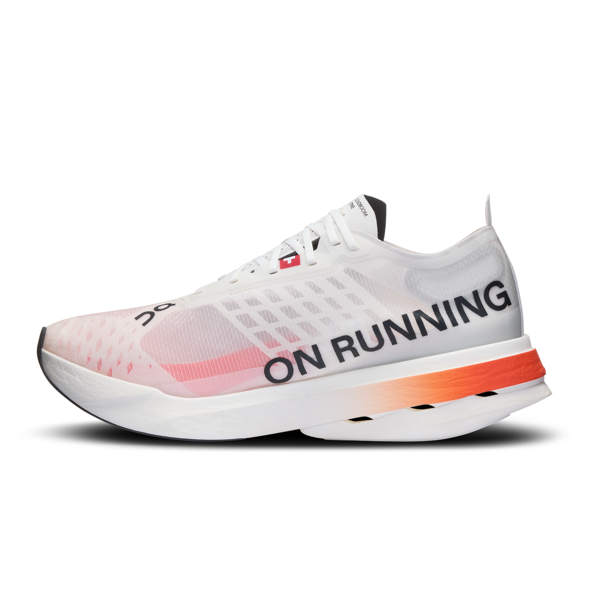 On Mens Cloudbloom Strike Running Shoes Sneakers in White/Black