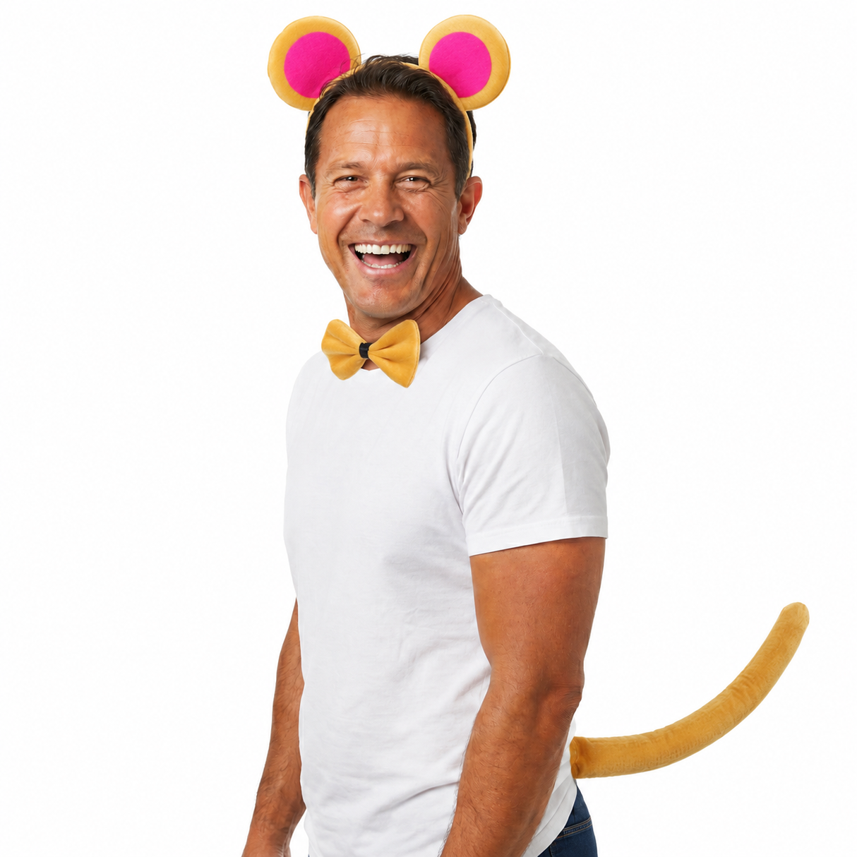 3pcs Brown Monkey Animal Set - Bow Tie, Tail & Ears (Book Week Costume & Halloween Fancy Dress)