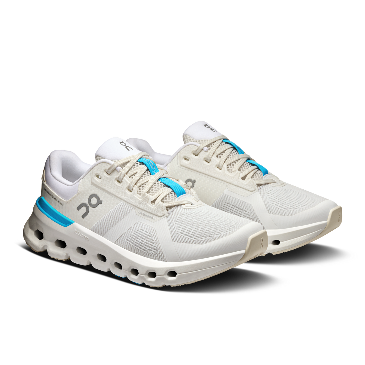 On Womens Cloudrunner 2 Running Shoes Sneakers in White/Horizon - US 10