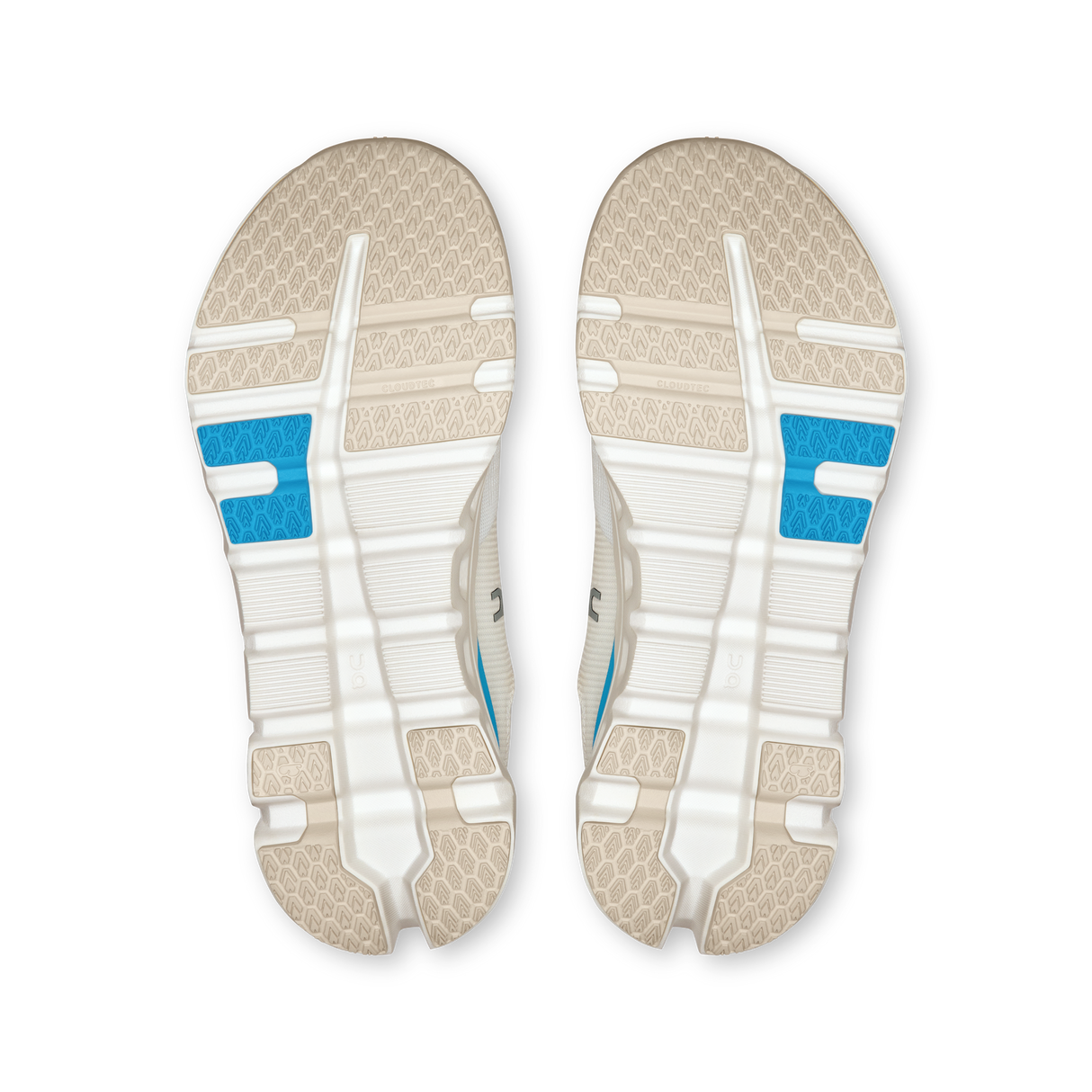 On Womens Cloudrunner 2 Running Shoes Sneakers in White/Horizon