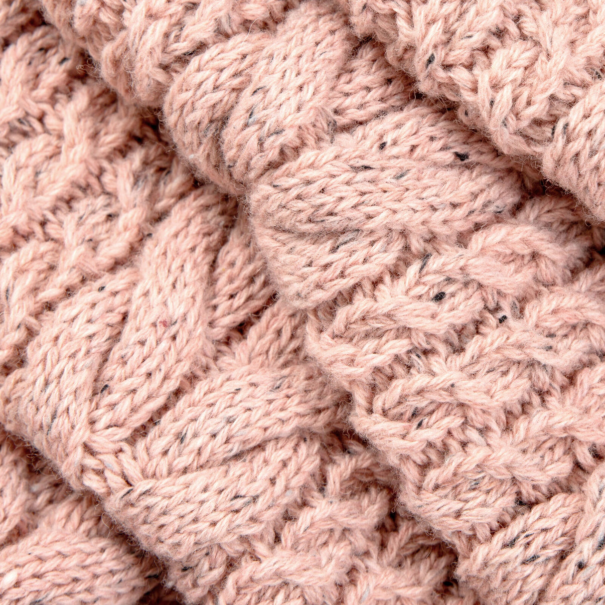 Dents Women’s Cable Knit Scarf with Marl Yarn - Pink