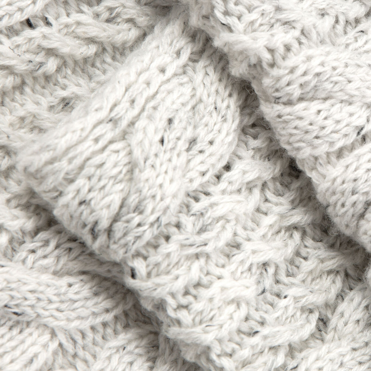 Dents Women’s Cable Knit Scarf with Marl Yarn - White
