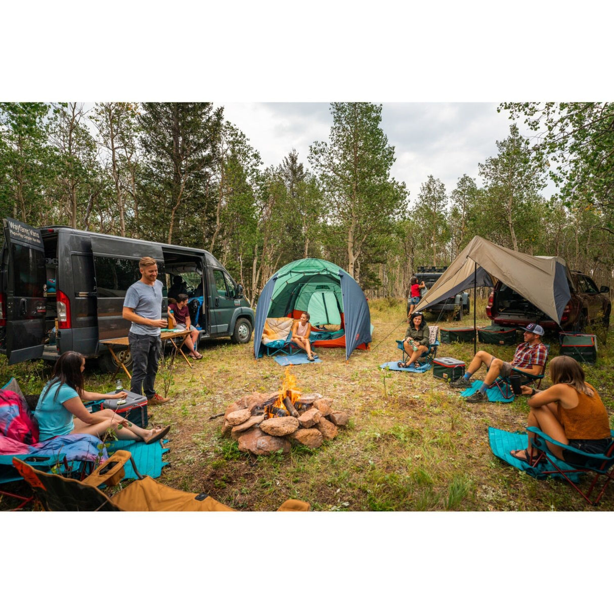 KELTY Waypoint Tarp Vehicle Awning Shelter Car Camping Shade - Elm/Dark Shadow