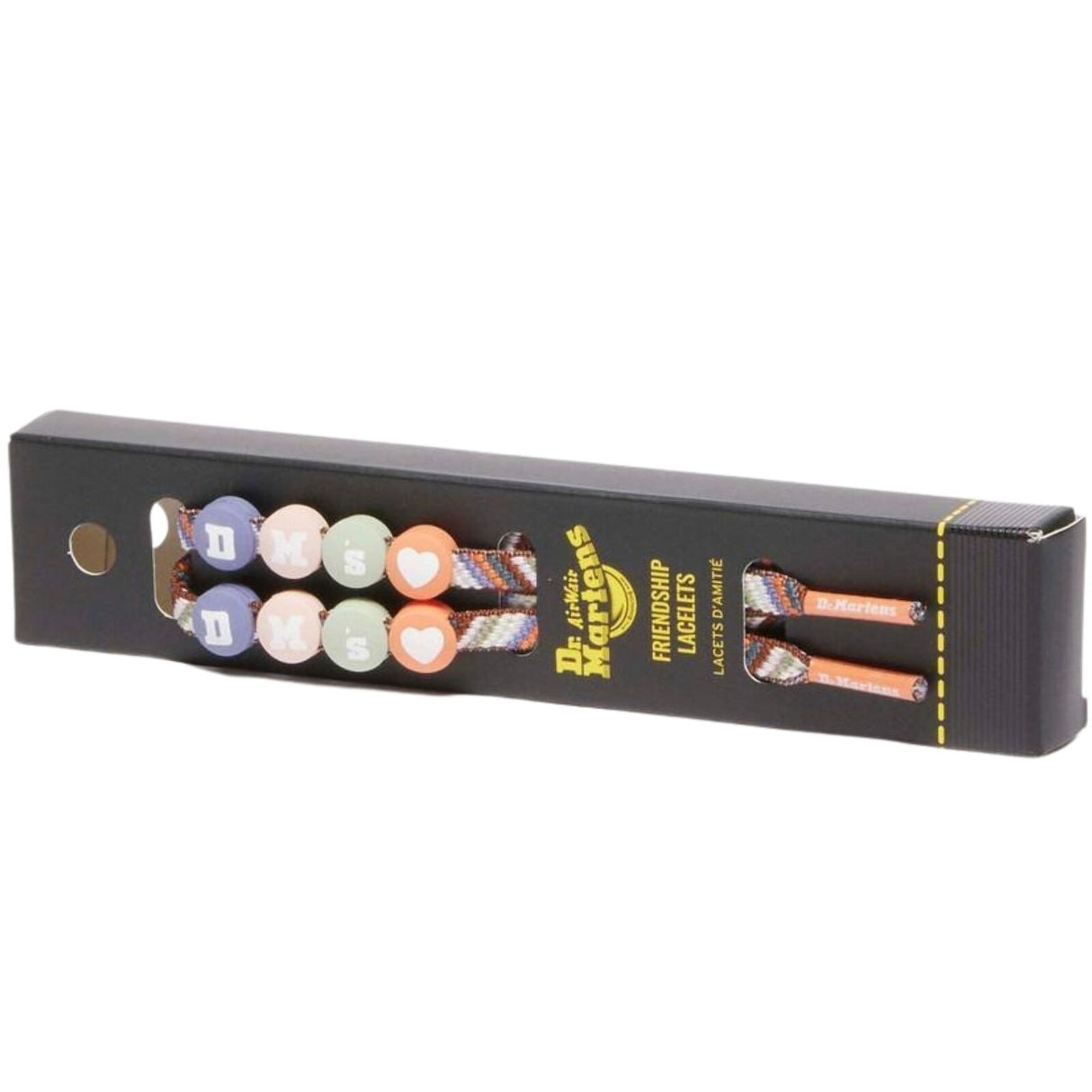 Dr. Martens 140CM Friendship Flat Laces W/ Beads in Orange – Fits 8–10 Eye Boots