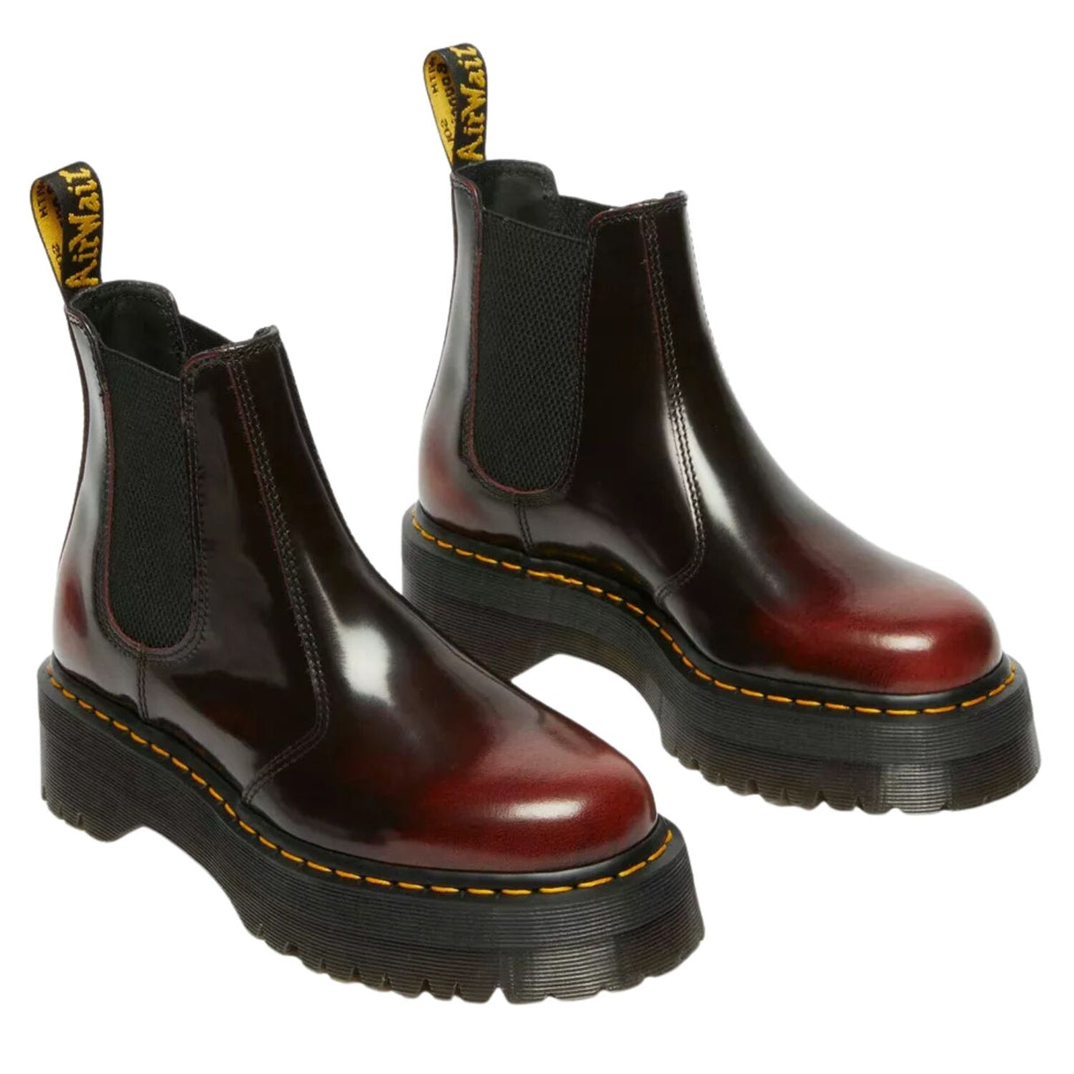 Dr. Martens 2976 Quad Chelsea Boots (Arcadia Leather/Goodyear Welt) - Cherry Red