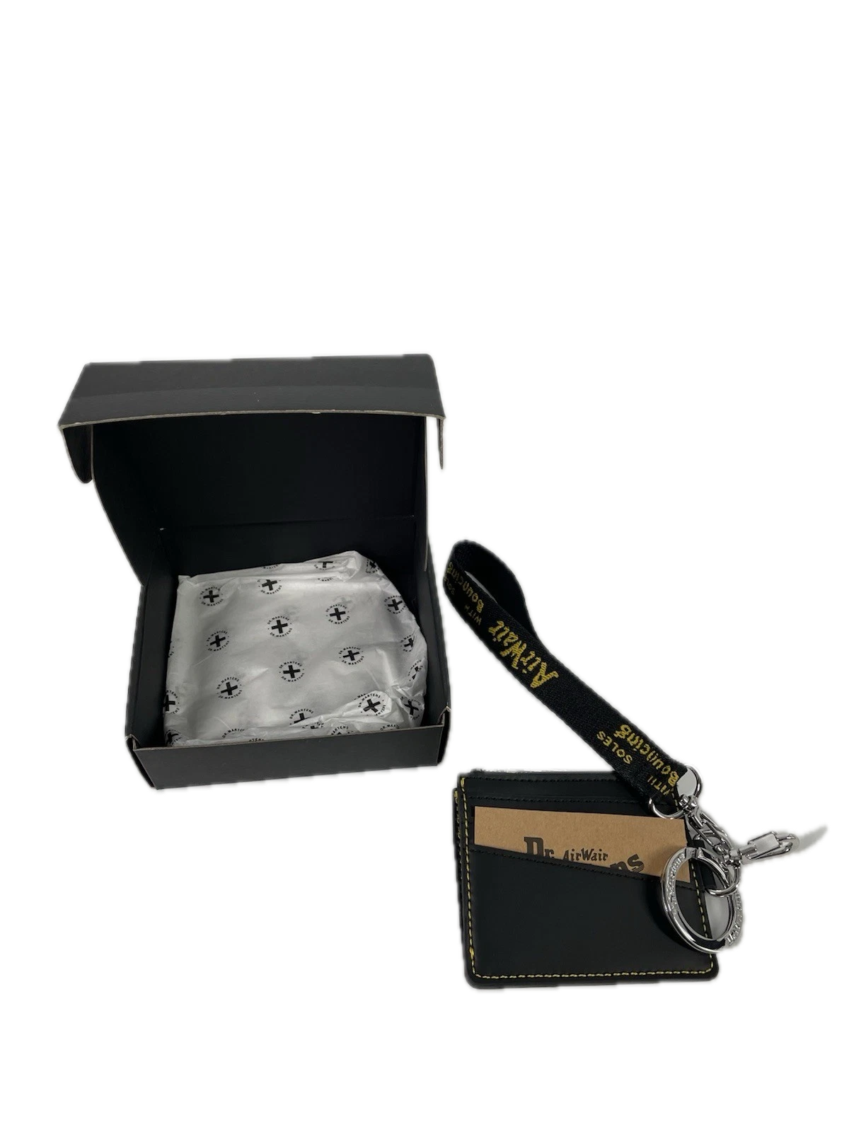 Dr. Martens Leather Card Holder Wallet in Black Kiev