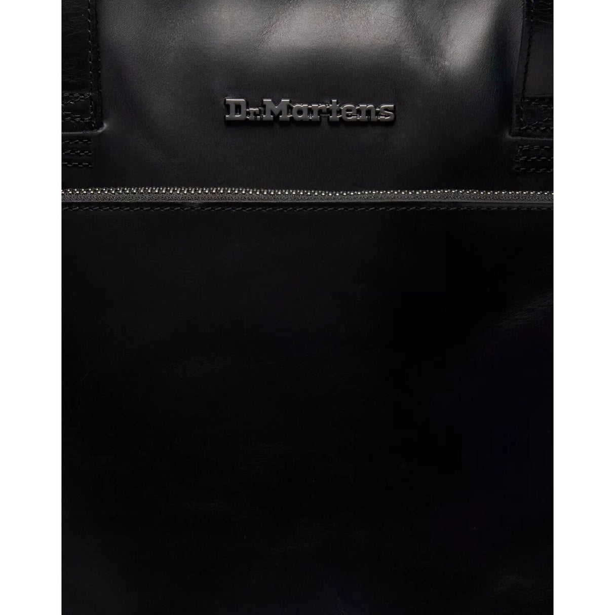 Dr. Martens Leather Tote Bag - Black Mayhem (Crossbody Laptop & Gunmetal Hardware Finish)