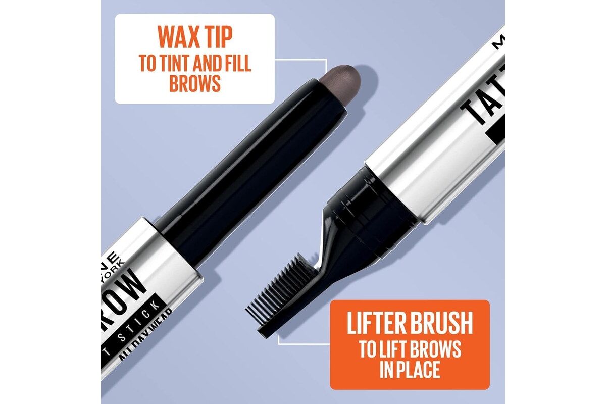 2x Maybelline Tattoo Studio Brow Lift Stick Waterproof Smudge - 255 Soft Brown