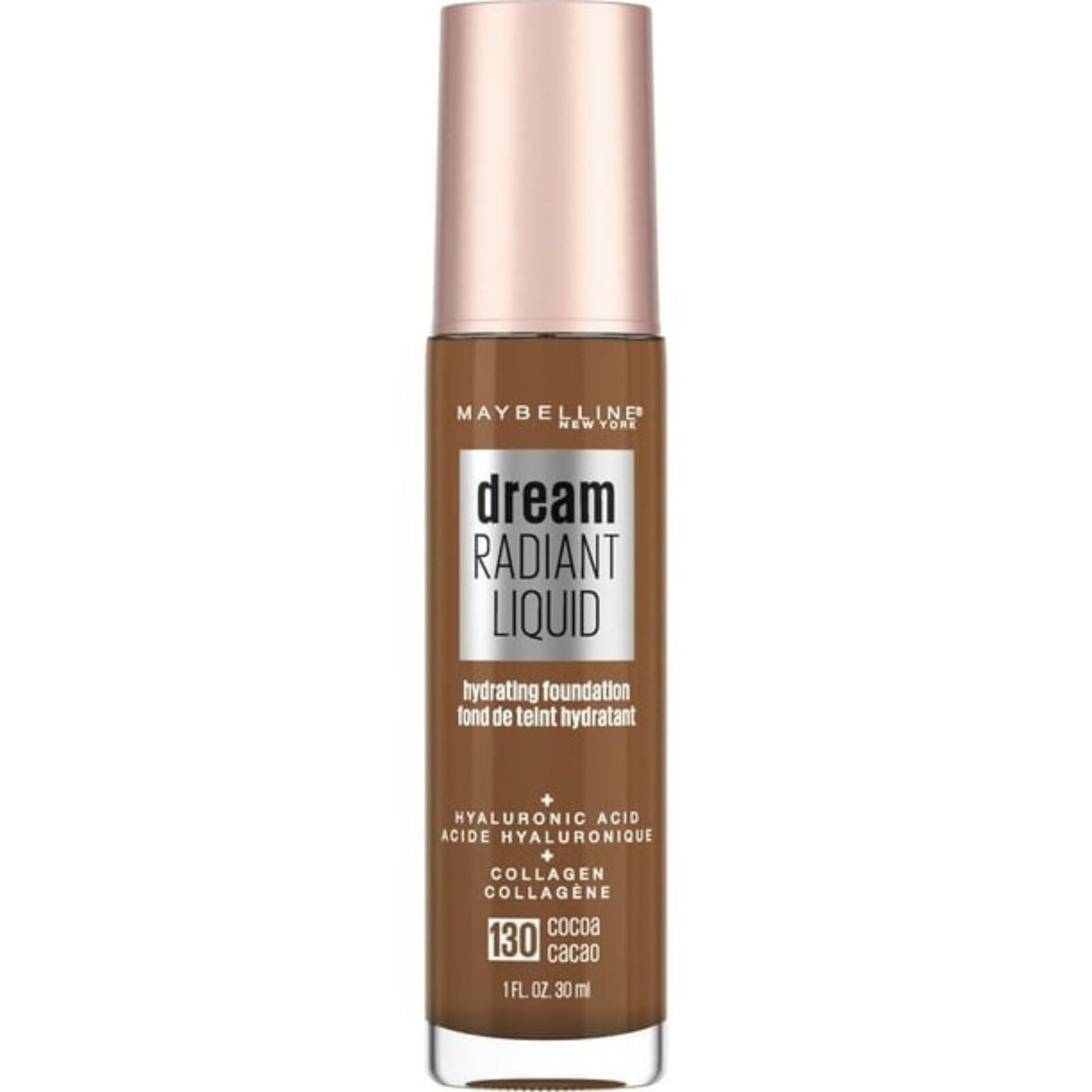 Maybelline Dream Radiant Liquid Foundation Makeup, 130 Cocoa, 1 fl oz