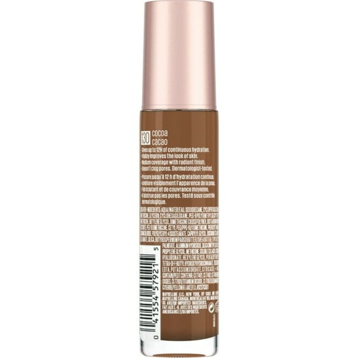 Maybelline Dream Radiant Liquid Foundation Makeup, 130 Cocoa, 1 fl oz