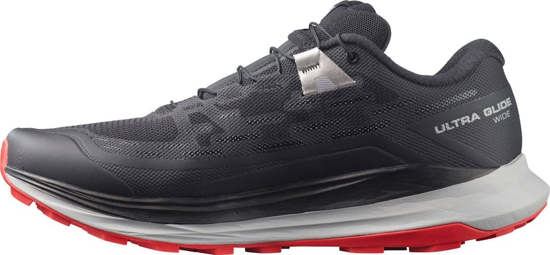 Salomon Mens Ultra Glide Wide Sneakers Shoes Runners - Black/Alloy/Goji