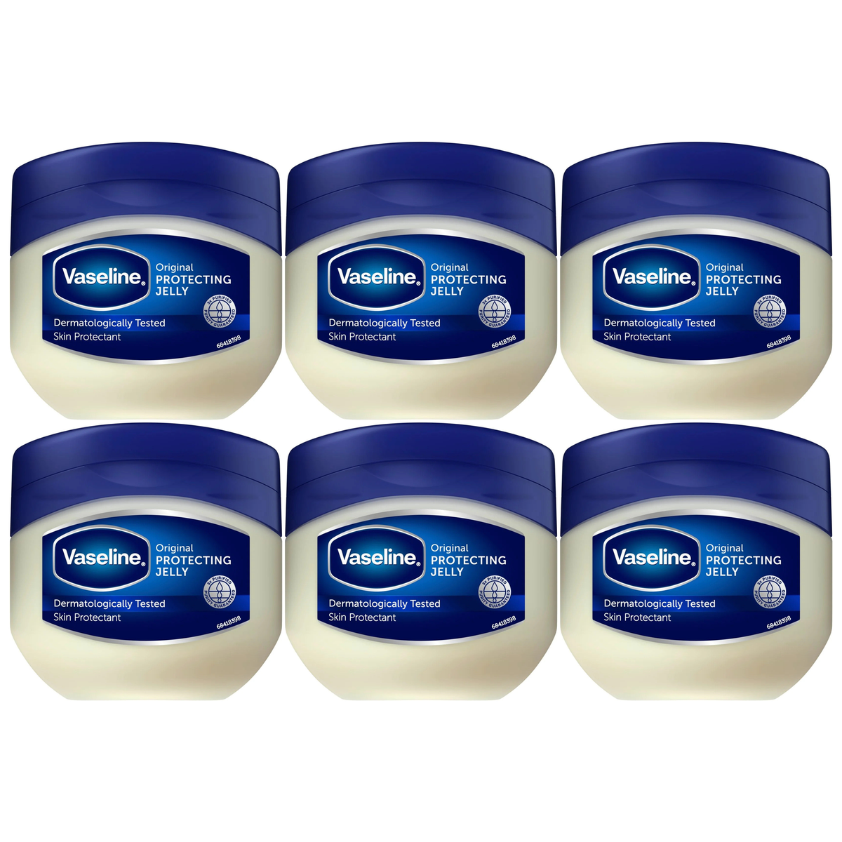 6x Vaseline 100ml Original Pure Petroleum Jelly Bulk Pack (Dermatologically Tested)