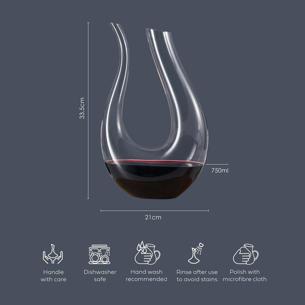 Lennox Wine Decanter Handmade Glass - 1.5L