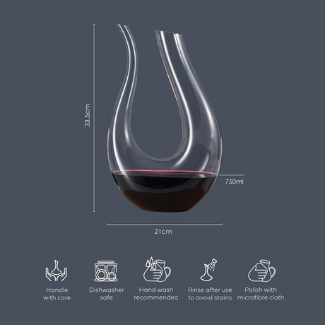 Lennox Wine Decanter Handmade Glass - 1.5L