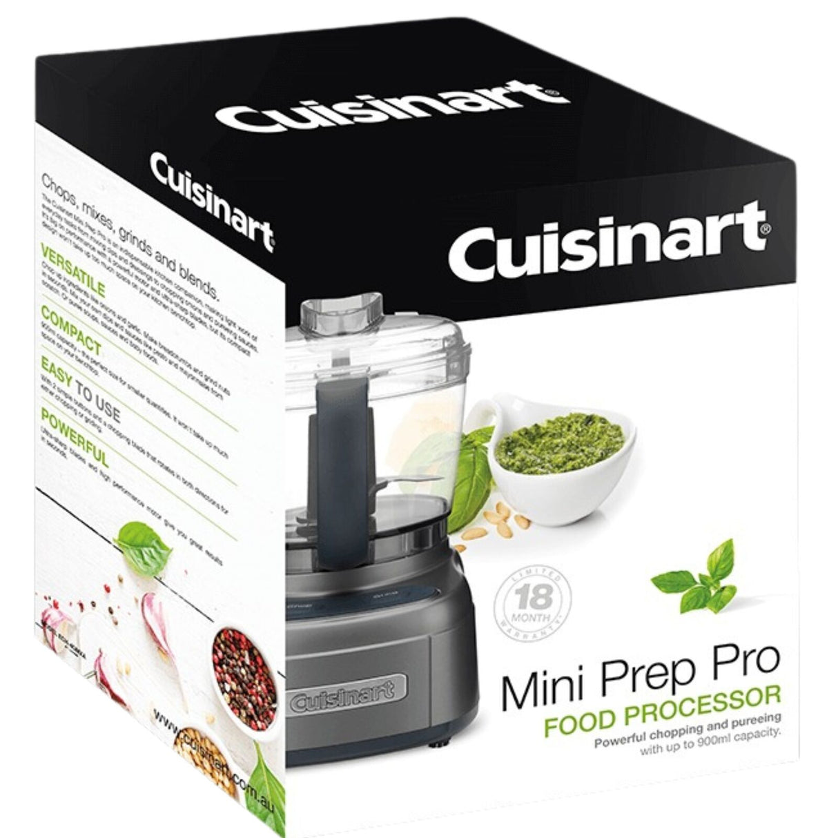 Cuisinart Mini Prep Pro Food Processor 3 Cup in Gun Metal Grey