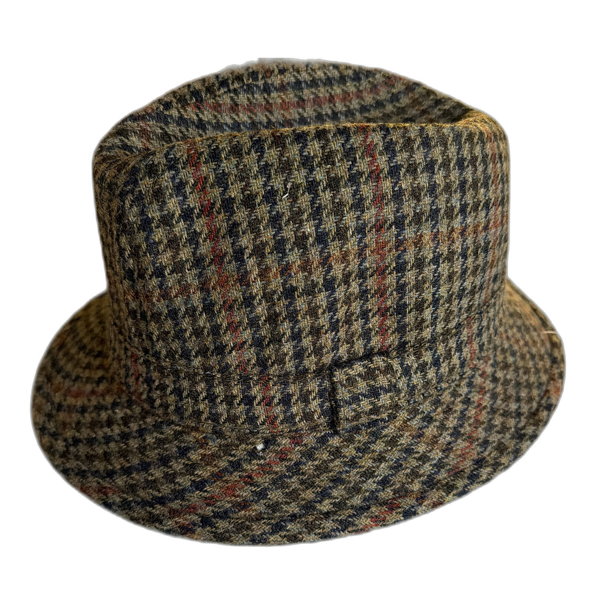 Failsworth Clansman Tweed Trilby Hat - Brown Houndstooth (Made in UK)