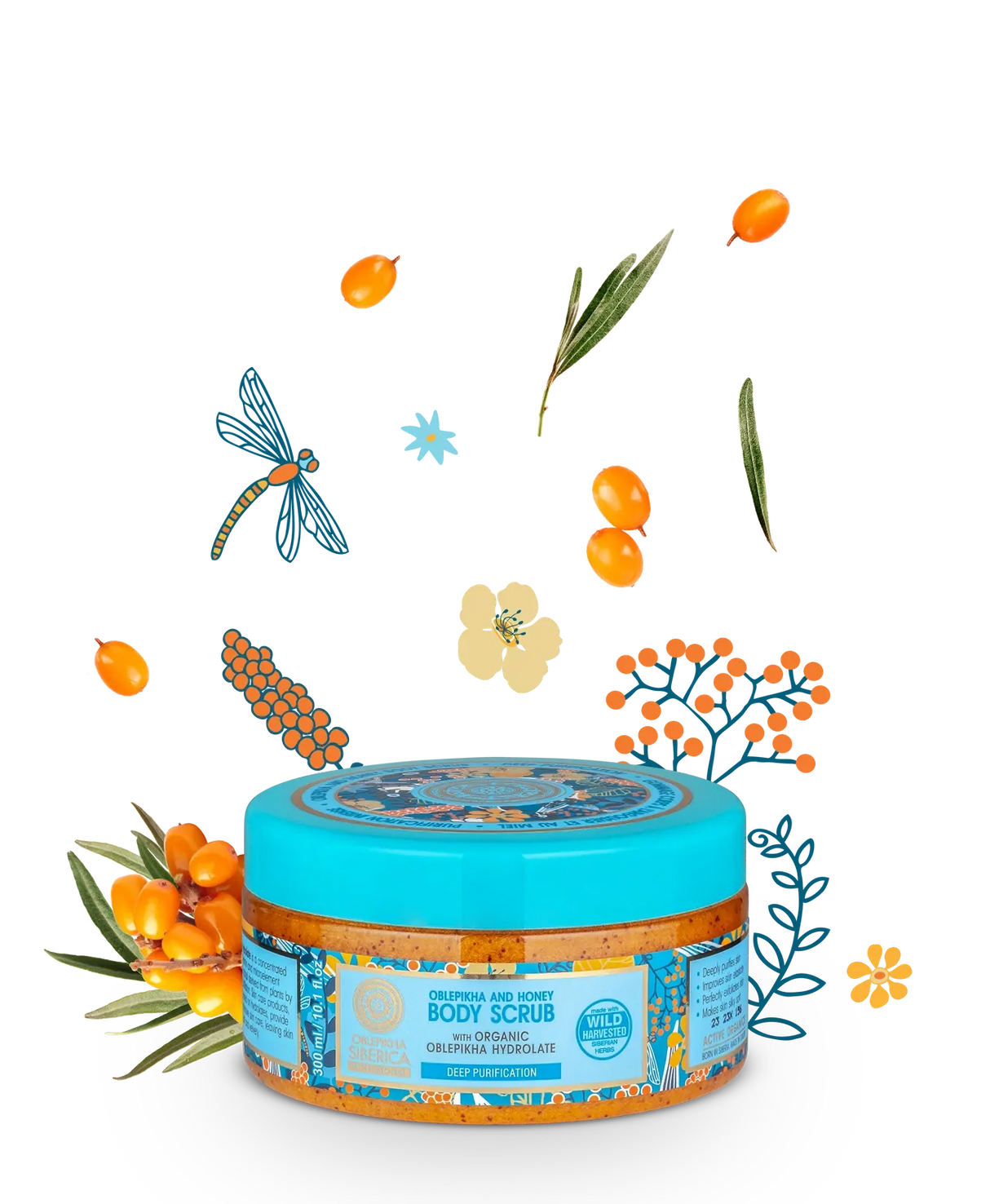 Oblepikha Siberica 300ml Body Scrub Pine Deep Purification