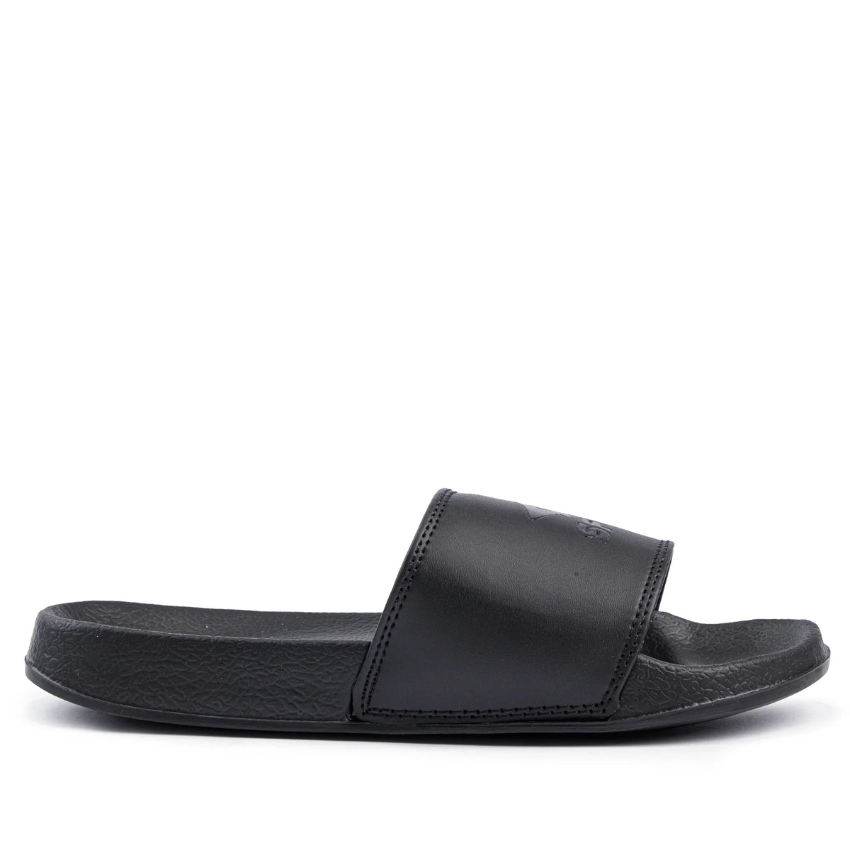 Sfida Laze Boys Slides - Black/Black (Kids Slip On Sandals) - BLACK