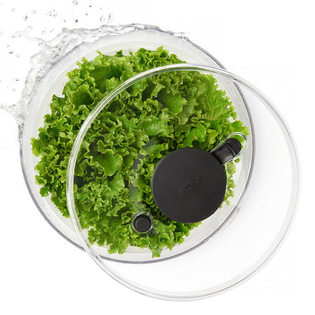 OXO Good Grips Salad Spinner 4.0 – One-Hand Pump Brake Bowl Lettuce Dryer BPA-Free Dishwasher Safe