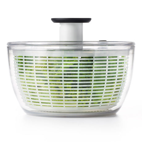OXO Good Grips Salad Spinner 4.0 – One-Hand Pump Brake Bowl Lettuce Dryer BPA-Free Dishwasher Safe