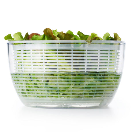 OXO Good Grips Salad Spinner 4.0 – One-Hand Pump Brake Bowl Lettuce Dryer BPA-Free Dishwasher Safe